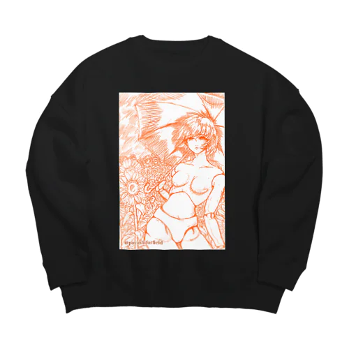 郷愁（夕暮れ色） Big Crew Neck Sweatshirt