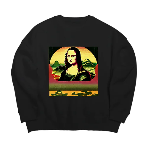 モナリザの浮世絵 Big Crew Neck Sweatshirt