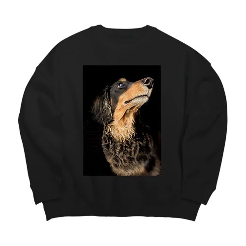 犬Tシャツ(ダックス) Big Crew Neck Sweatshirt