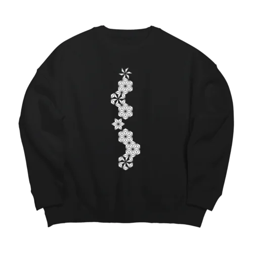 麻の葉WHITE Big Crew Neck Sweatshirt