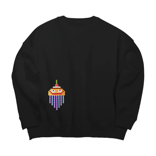 ドット絵くらげプリン Big Crew Neck Sweatshirt