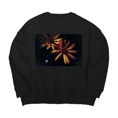 Flower dark Big Crew Neck Sweatshirt