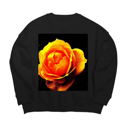 Yellow Rose Big Crew Neck Sweatshirt