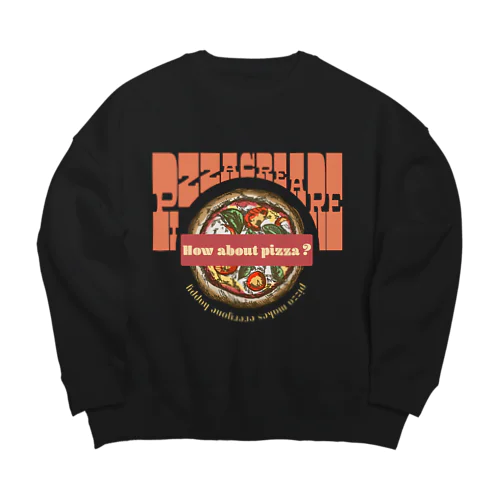 CREARE 【ピザ屋 original design】 Big Crew Neck Sweatshirt