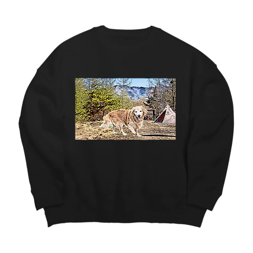 ◇ゴールデンレトリバーとキャンプ◇ Big Crew Neck Sweatshirt