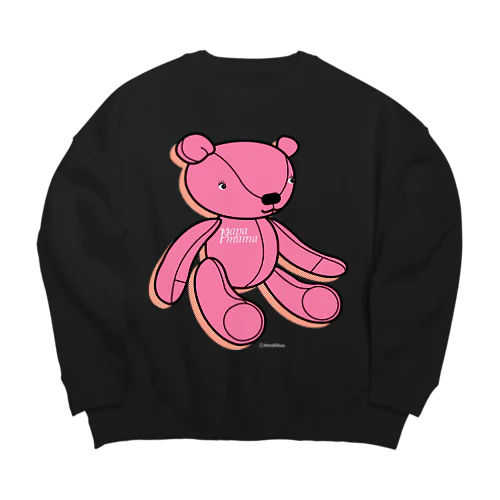 papamama Teddy bear🐻/ パパママ テディベア Big Crew Neck Sweatshirt