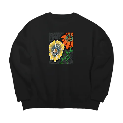 花 Big Crew Neck Sweatshirt