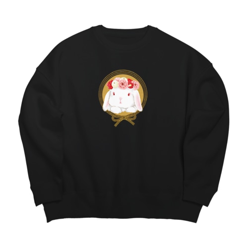 新春のうさぎさん Big Crew Neck Sweatshirt