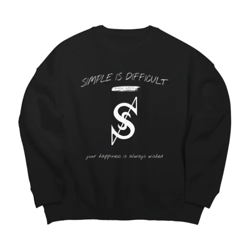 simple is difficult since2023 Big Crew Neck Sweatshirt