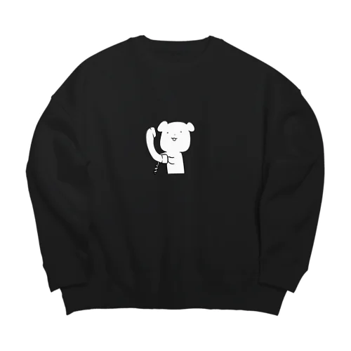 もしもし犬 Big Crew Neck Sweatshirt