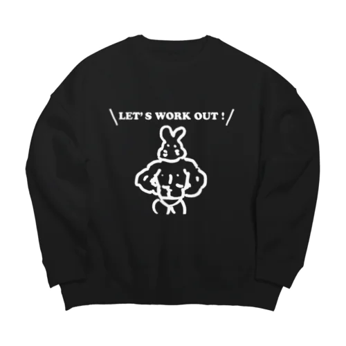 マッチョウサギ Big Crew Neck Sweatshirt