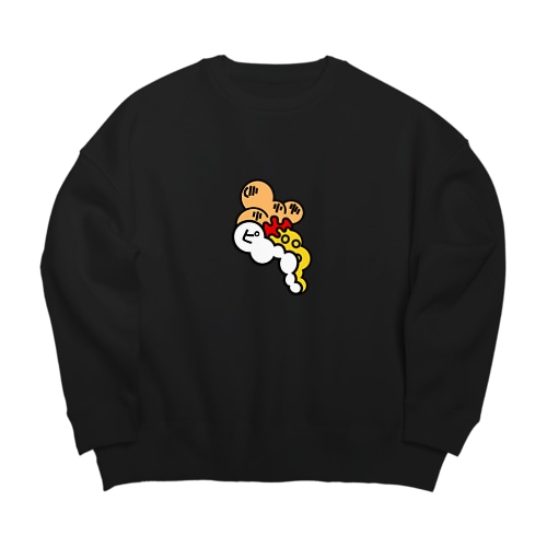 ピッツ…ピザ！ Big Crew Neck Sweatshirt