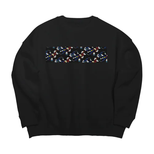 うさぎもちもち狂騒曲 Big Crew Neck Sweatshirt