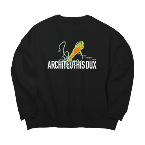 神秘的なダイオウイカ Big Crew Neck Sweatshirt