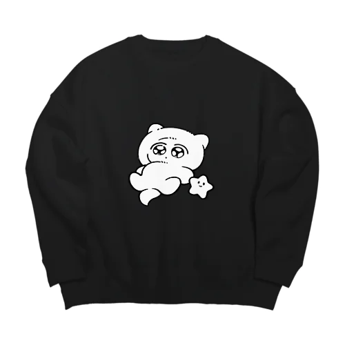 ごろん（黒・その他） Big Crew Neck Sweatshirt