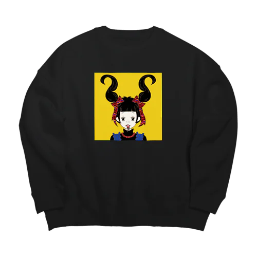 愛溶甘味配布日乙女　黒髪 Big Crew Neck Sweatshirt