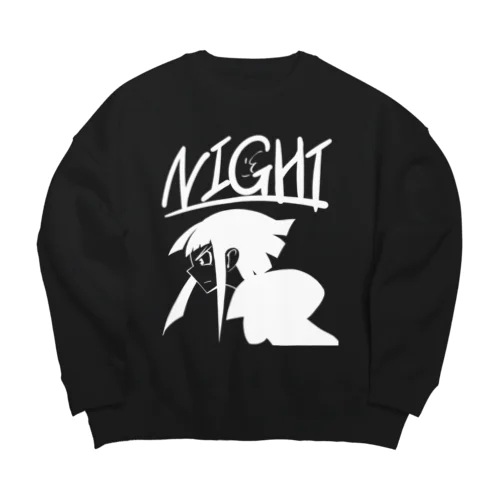 夜を駆ける少女 Big Crew Neck Sweatshirt