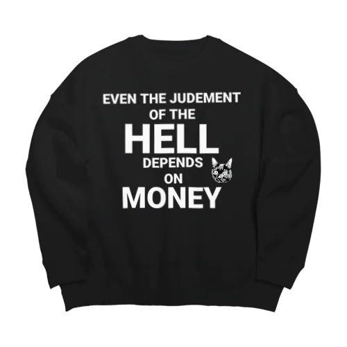 メッセージmg2②白字  Big Crew Neck Sweatshirt