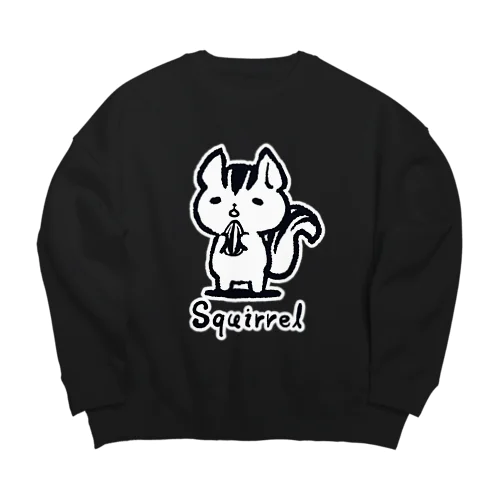 ぼんやりリスさん(ver.リサイズ＆白いフチ) Big Crew Neck Sweatshirt