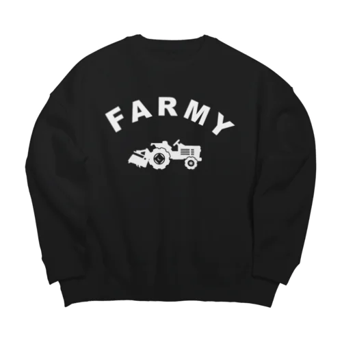 FRAMY　White Big Crew Neck Sweatshirt