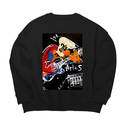 Arles ギタリスト Big Crew Neck Sweatshirt