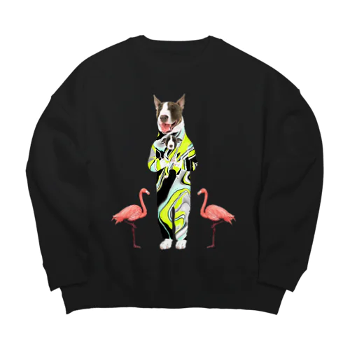 ブルテリ愛 Big Crew Neck Sweatshirt