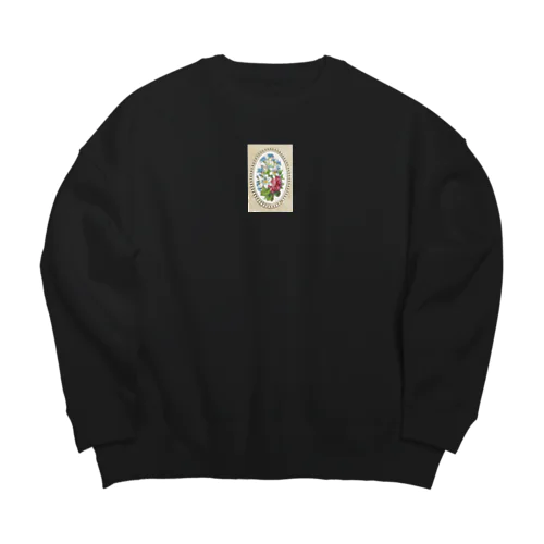 花の飾り　 Big Crew Neck Sweatshirt