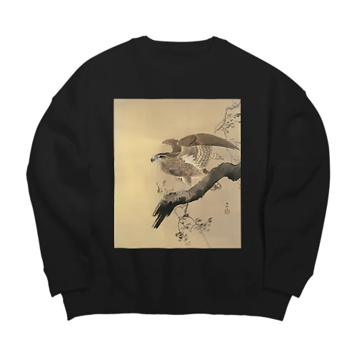 小原古邨　鷹　Ohara Koson / Falcon Big Crew Neck Sweatshirt