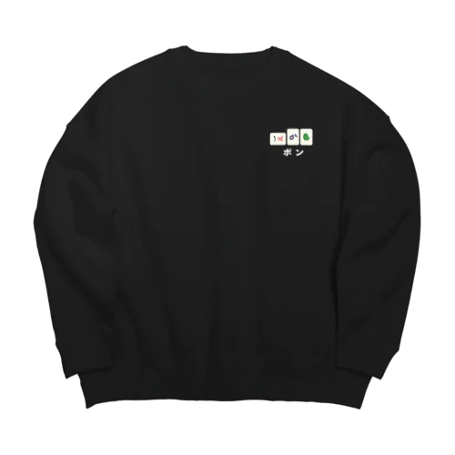 爆ぜ卓麻雀 Big Crew Neck Sweatshirt