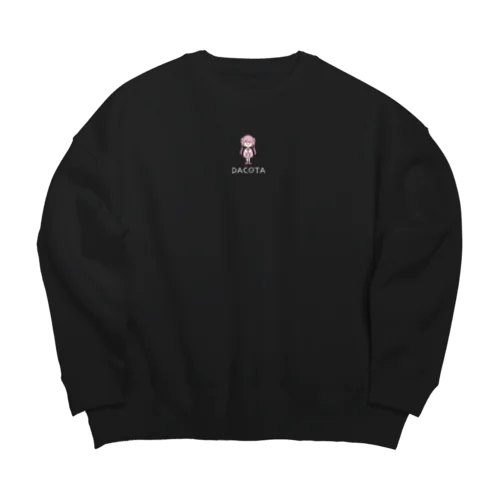 No.069 ふちゃん【白ロゴ】 Big Crew Neck Sweatshirt