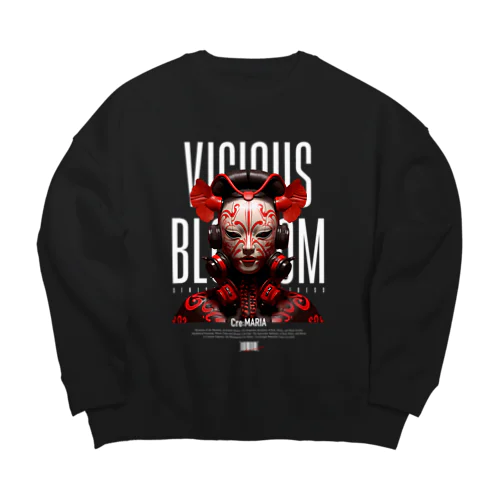 Vicious Blossom -芸者- Big Crew Neck Sweatshirt