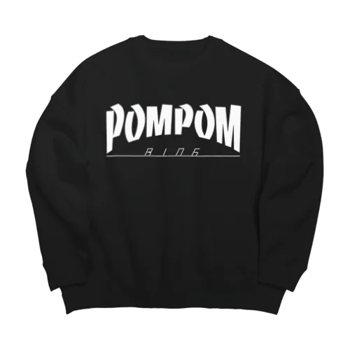 Thrasher Pom Pom Blog Logo（white） Big Crew Neck Sweatshirt