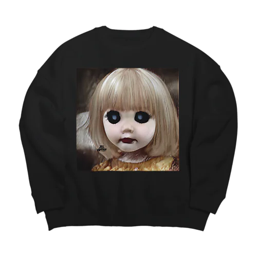 怖い幼女の西洋人形 Big Crew Neck Sweatshirt