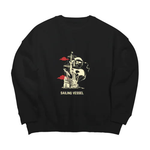 天空に航海する帆船 Big Crew Neck Sweatshirt