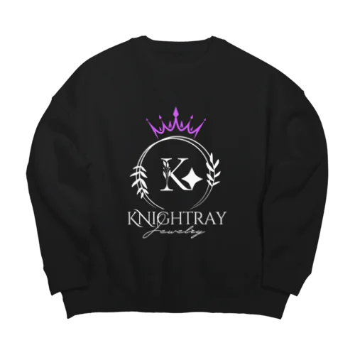 Knightray White Big Crew Neck Sweatshirt