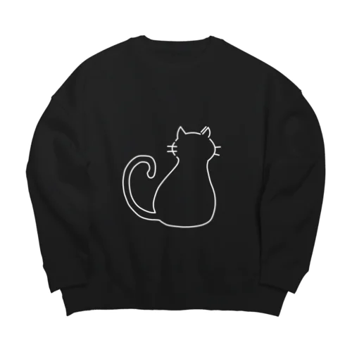 キラ黒猫 Big Crew Neck Sweatshirt
