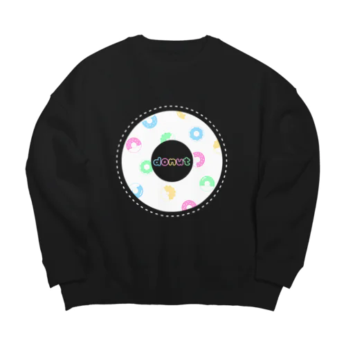 donut(ドーナツ)カラフルver. Big Crew Neck Sweatshirt