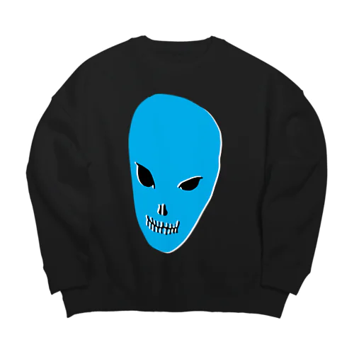 SKULL BLUE Big Crew Neck Sweatshirt