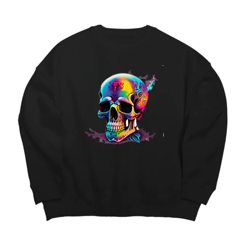 幻想的なドクロ Big Crew Neck Sweatshirt