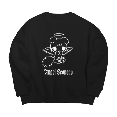 天使スコ（黒） Big Crew Neck Sweatshirt