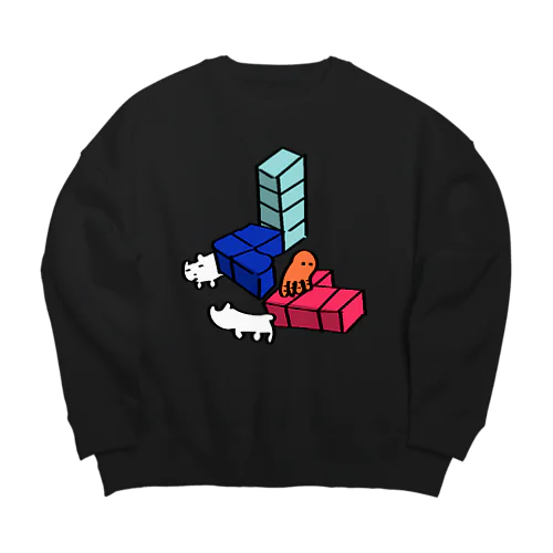 テトリミノ周辺 Big Crew Neck Sweatshirt