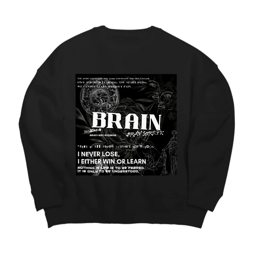 BRAIN ART RECORDS 2023 A/W WEB SHOP limited Product Big Crew Neck Sweatshirt