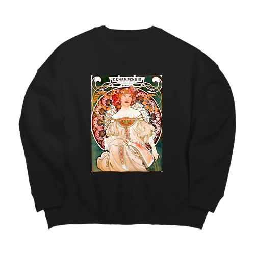 アルフォンス・ミュシャ　夢想 Big Crew Neck Sweatshirt