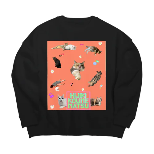 かわいい猫 Big Crew Neck Sweatshirt