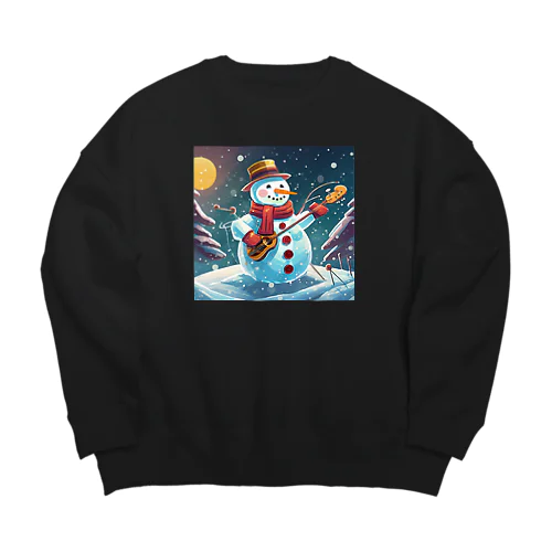 雪だるまアーティスト Big Crew Neck Sweatshirt