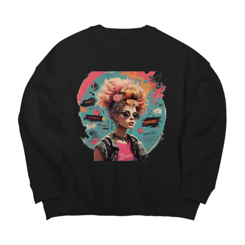 パンキッシュガール Big Crew Neck Sweatshirt