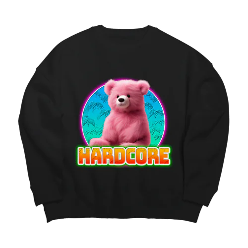 HARDCOREピンクのクマちゃん Big Crew Neck Sweatshirt