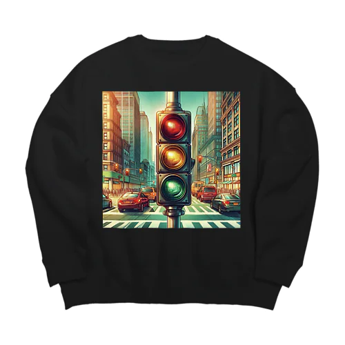 都市のビート - 信号機のリズム Big Crew Neck Sweatshirt