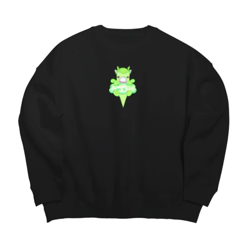 キャンディードラゴン　緑 Big Crew Neck Sweatshirt