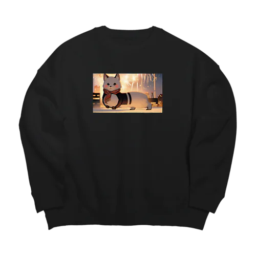 愛らしすぎるワンちゃん𓂃 𓈒*♡･゜ Big Crew Neck Sweatshirt